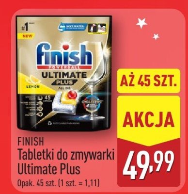 Tabletki do zmywarki Ultimate Plus FINISH promocja w Aldi