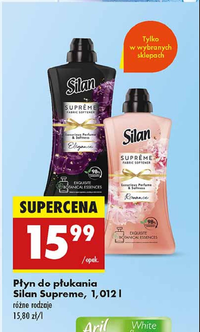 Płyn do płukania romance Silan supreme promocja w Biedronka