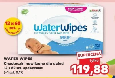 Chusteczki nawilżane dla dzieci WATER WIPES 12 x 60 szt. promocja w Kaufland