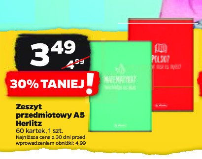 Zeszyt a5/60 k Herlitz promocja