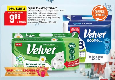 Papier toaletowy Velvet Rumianek i aloes promocja w POLOmarket