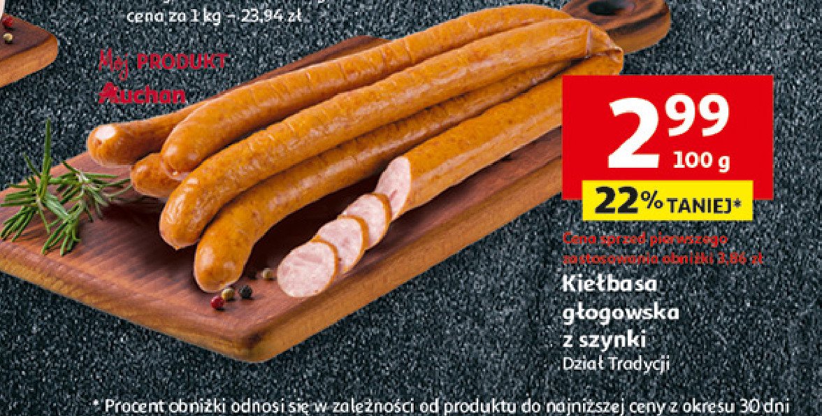 Kie艂basa g艂ogowska z szynki promocja