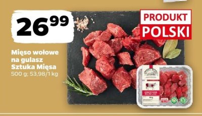 Mięso wołowe na gulasz  promocja w Netto