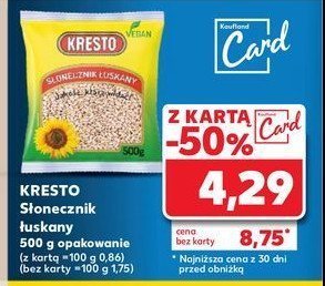 Słonecznik łuskany Kresto promocja w Kaufland