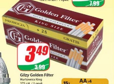 Gilzy papierosowe Golden filter promocja