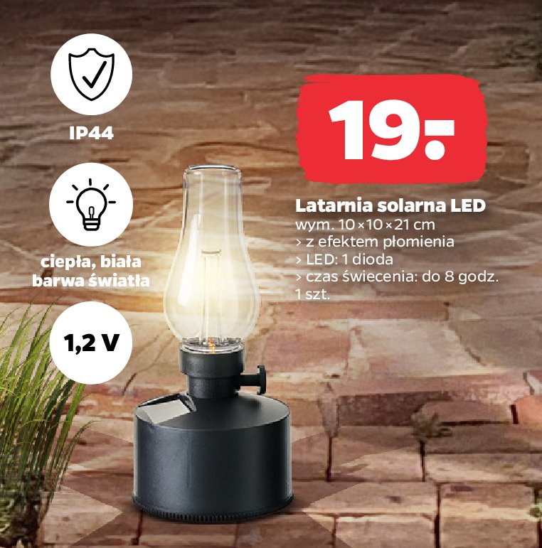 Latarnia solarna led promocja w Netto