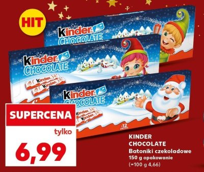 Batoniki czekoladowe Kinder Chocolate 150 g promocja w Kaufland