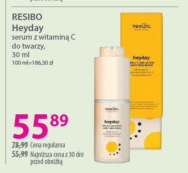 Serum do twarzy witamina c Resibo heyday promocja