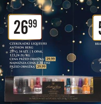 Czekoladki liqueurs Anthon Berg promocja w Dino