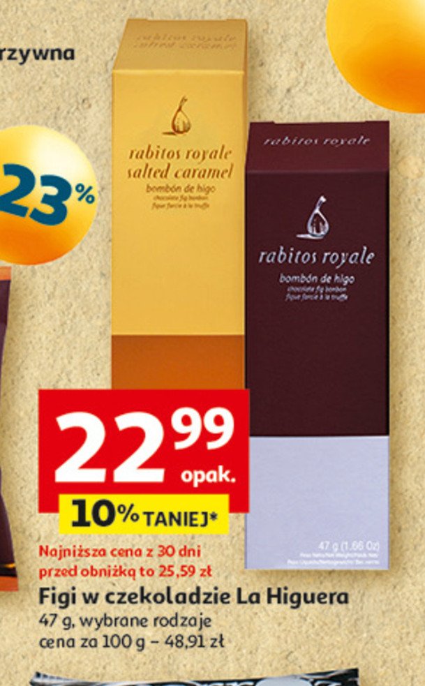 Figi w czekoladzie słony karmel LA HIGUERA promocja w Auchan