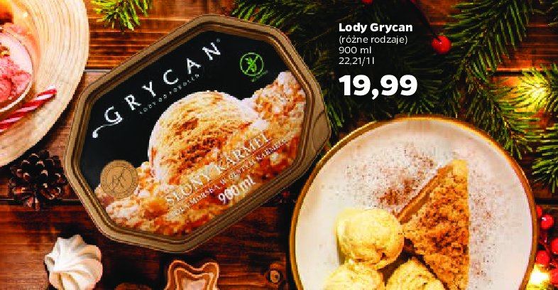 Lody słony karmel Grycan promocja