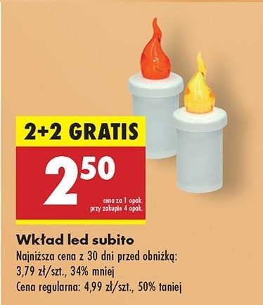 Wkład led 30 dni żółty Subito promocja