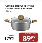 Garnek qualum basic stone 24 cm Ambition promocja