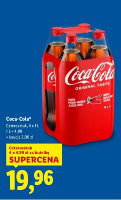 Napój Coca-Cola Czterosztak promocja w Lidl