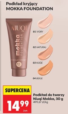 Podkład kryjący Niuqi Mokka Foundation 30 g promocja w Biedronka