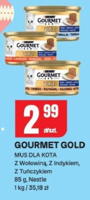 Karma Gourmet Gold dla kota z Wołowiną, Z Indykiem, Z Tuńczykiem promocja w Chorten