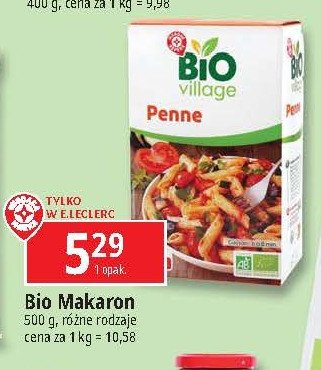 Makaron penne Wiodąca marka bio village promocja