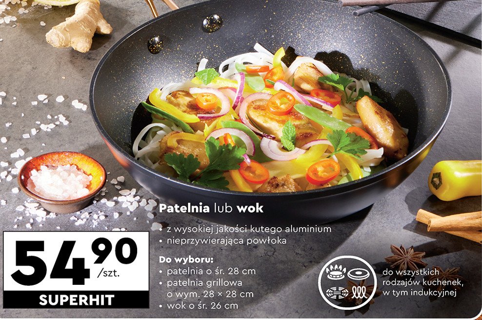 Wok 26 cm Smukee promocja