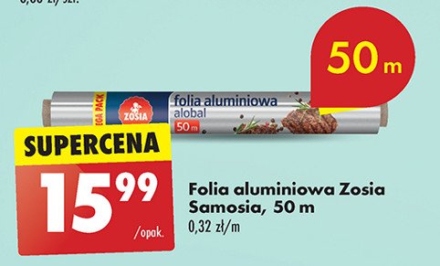 Folia aluminiowa 50 m Zosia samosia promocja