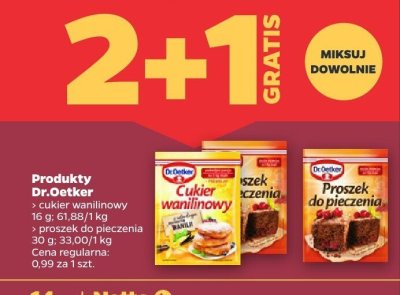 Produkty Dr.Oetker Cukier waniliowy Cukier wanilinowy Proszek do pieczenia promocja w Netto