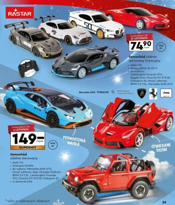 Samochód zdalnie sterowany licencyjny RASTAR skala 1:24 promocja w Biedronka