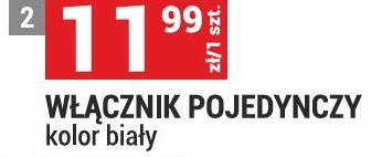 Włącznik pojedynczy kolor biały promocja w Merkury Market
