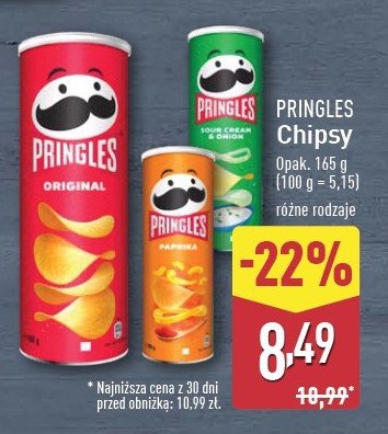 Chipsy śmietana-cebula Pringles promocja