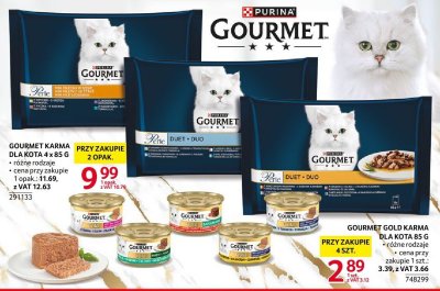Karma dla kota Gourmet 4 x 85 g różne rodzaje promocja w Selgros