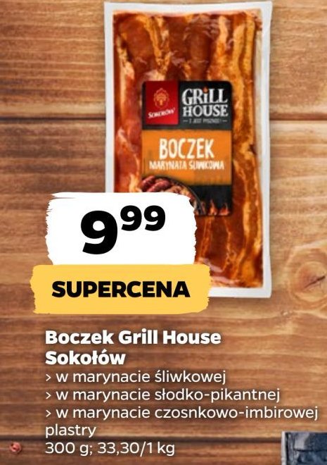 Boczek grillowy w marynacie słodko-pikantnej Sokołów grill house promocja