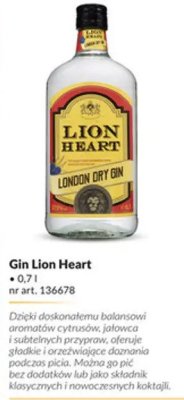 Gin Lion Heart 0,7l promocja w Makro