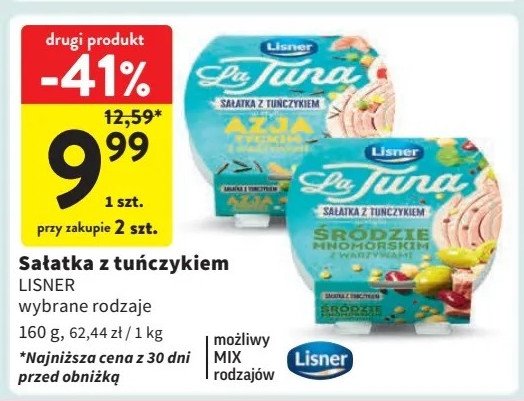 Sałatka z tuńczykiem w stylu azjatyckim Lisner la tuna promocja