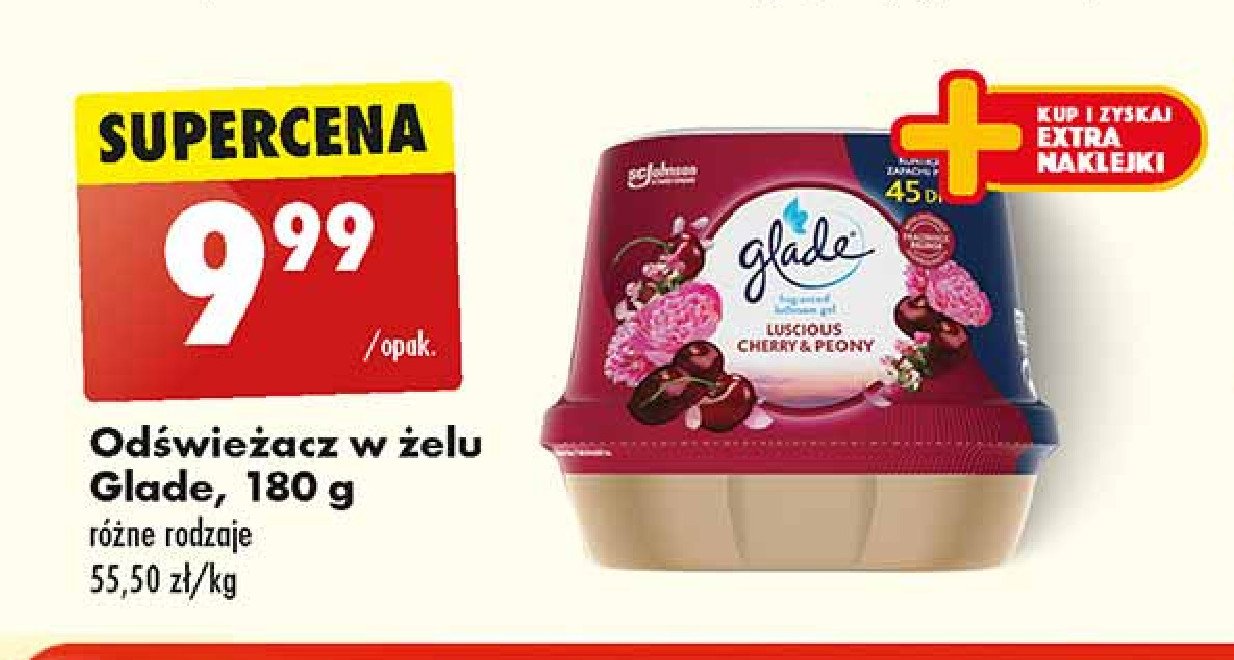 Żel do łazienki luscious cherry & peony Glade by brise promocja