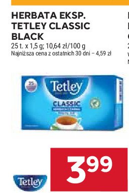 Herbata czarna Tetley classic promocja