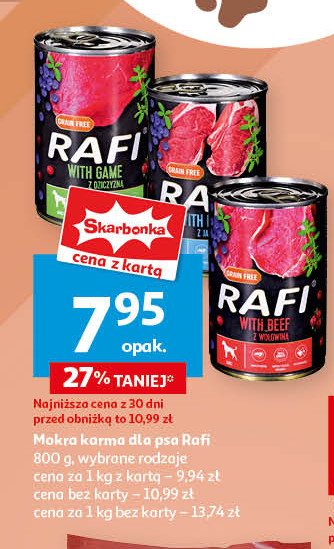 Karma dla psa z dziczyzną Rafi promocja