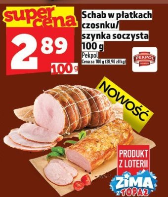 Schab w płatkach czosnku/szynka soczysta 100 g promocja w TOPAZ