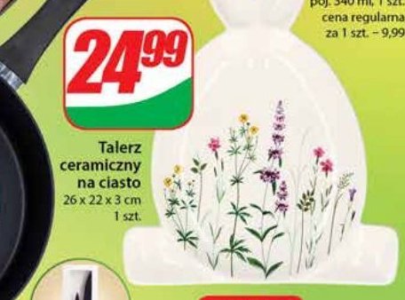 Talerz ceramiczny 26 x 22 x 3 cm promocja