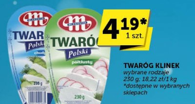 Twaróg Klinek wyborne rodzaje promocja w Groszek