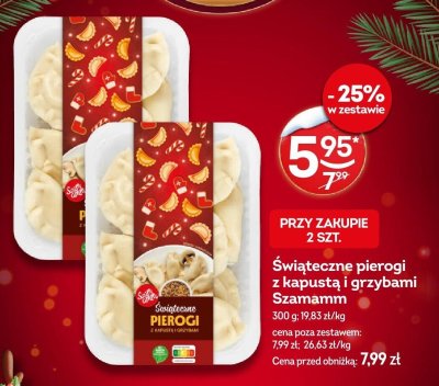 Pierogi świąteczne z kapustą i grzybami Szamamm promocja w Żabka