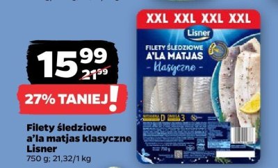 Filety śledziowe à'la matjas klasyczne  promocja w Netto