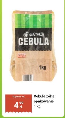 Cebula żółta opakowanie 1 kg promocja w Biedronka