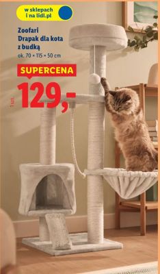 Zoofari Drapak dla kota z budką promocja w Lidl