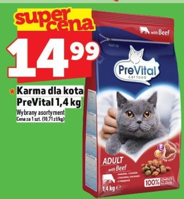 Karma dla kota PreVital 1,4kg promocja w TOPAZ