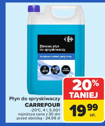 Płyn do spryskiwaczy zimowy Carrefour promocja w Carrefour Market