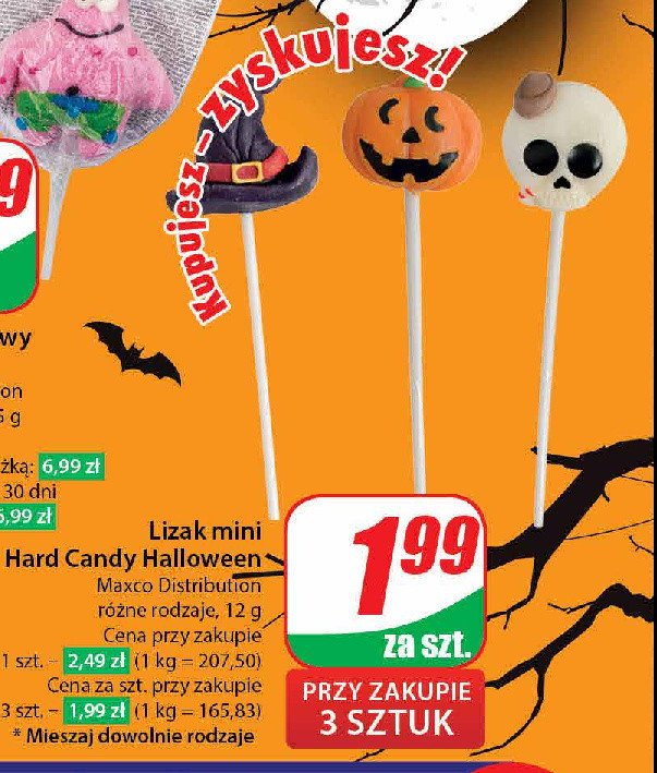 Lizak halloween kapelusz Maxco promocja