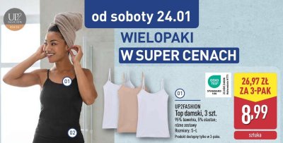 Top damski , 3 szt. promocja w Aldi