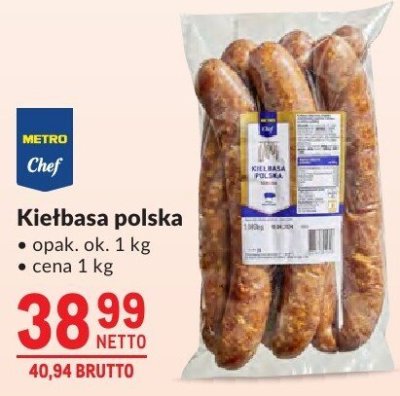 Kiełbasa polska Metro Chef promocja w Makro