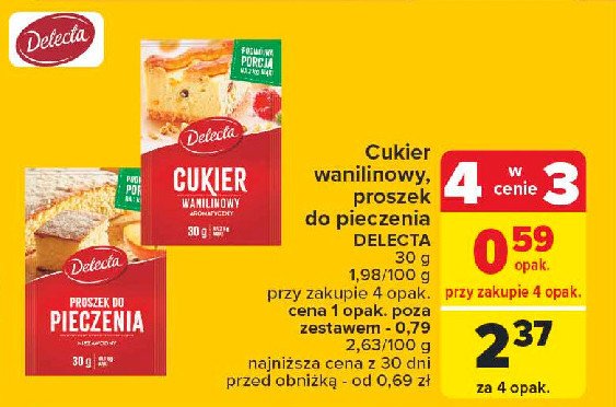 Proszek do pieczenia Delecta promocja