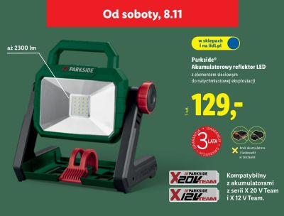Akumulatorowy reflektor LED promocja w Lidl