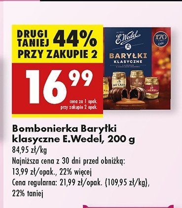 Bombonierka E. wedel baryłki promocja w Biedronka