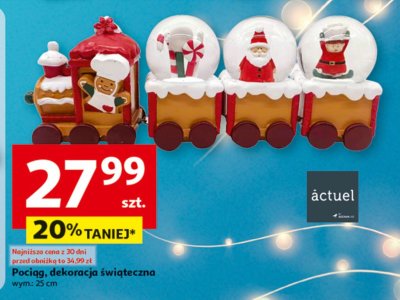 Pociąg, dekoracja świąteczna promocja w Auchan